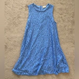 Altar’d State Light Blue Sleeveless Lace Dress Size S